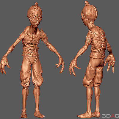 ArtStation - Male and Female Full body sculpt practice, Marcus Whinney