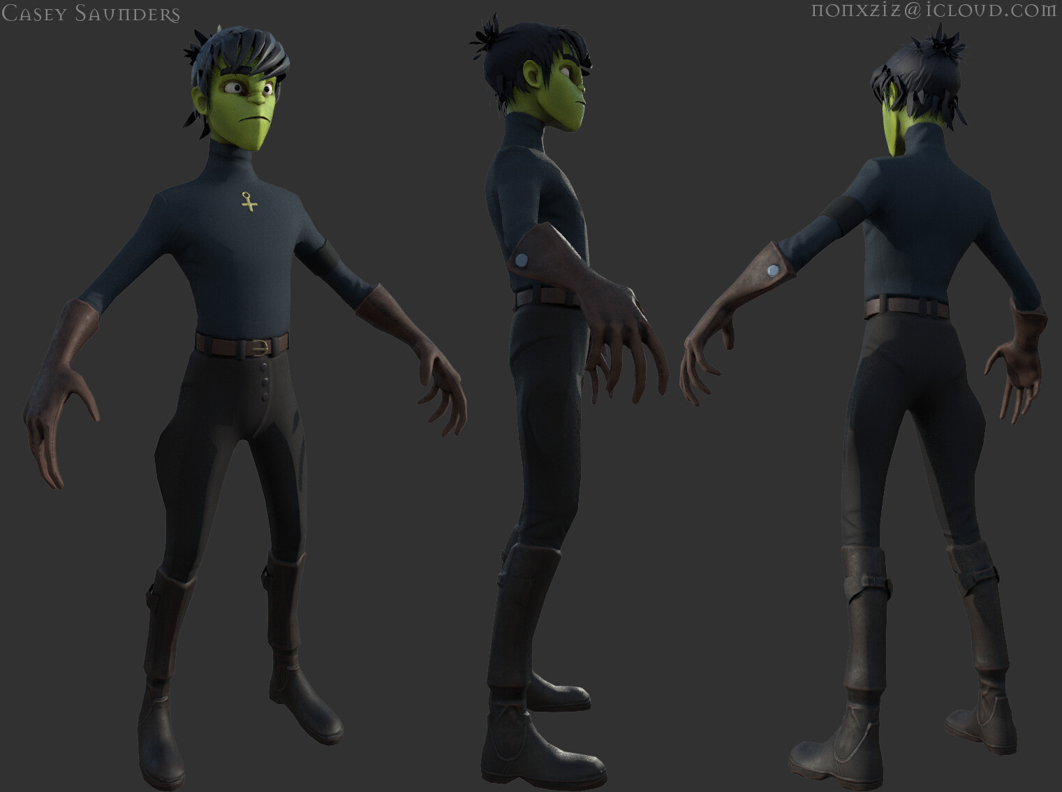 Artstation Gorillaz Murdoc Casey Saunders