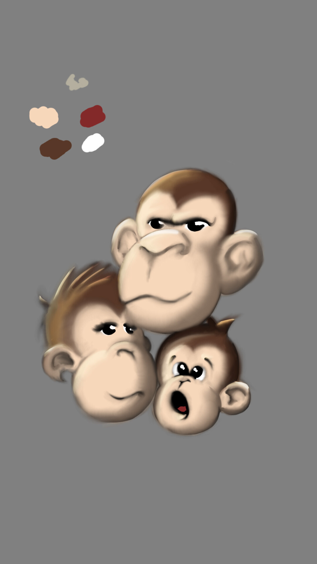 ArtStation - Digital Painting // Monkey Family