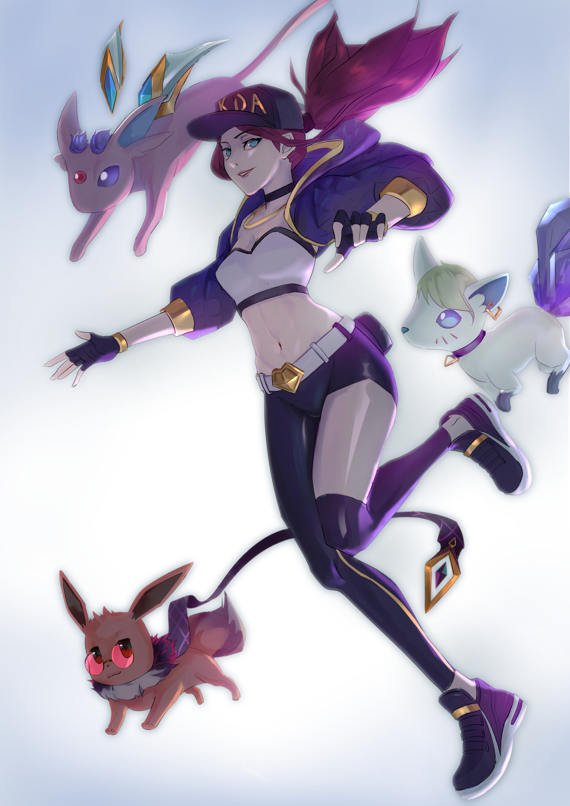 Artstation Pokemon Trainer Akali With Her Partners W L