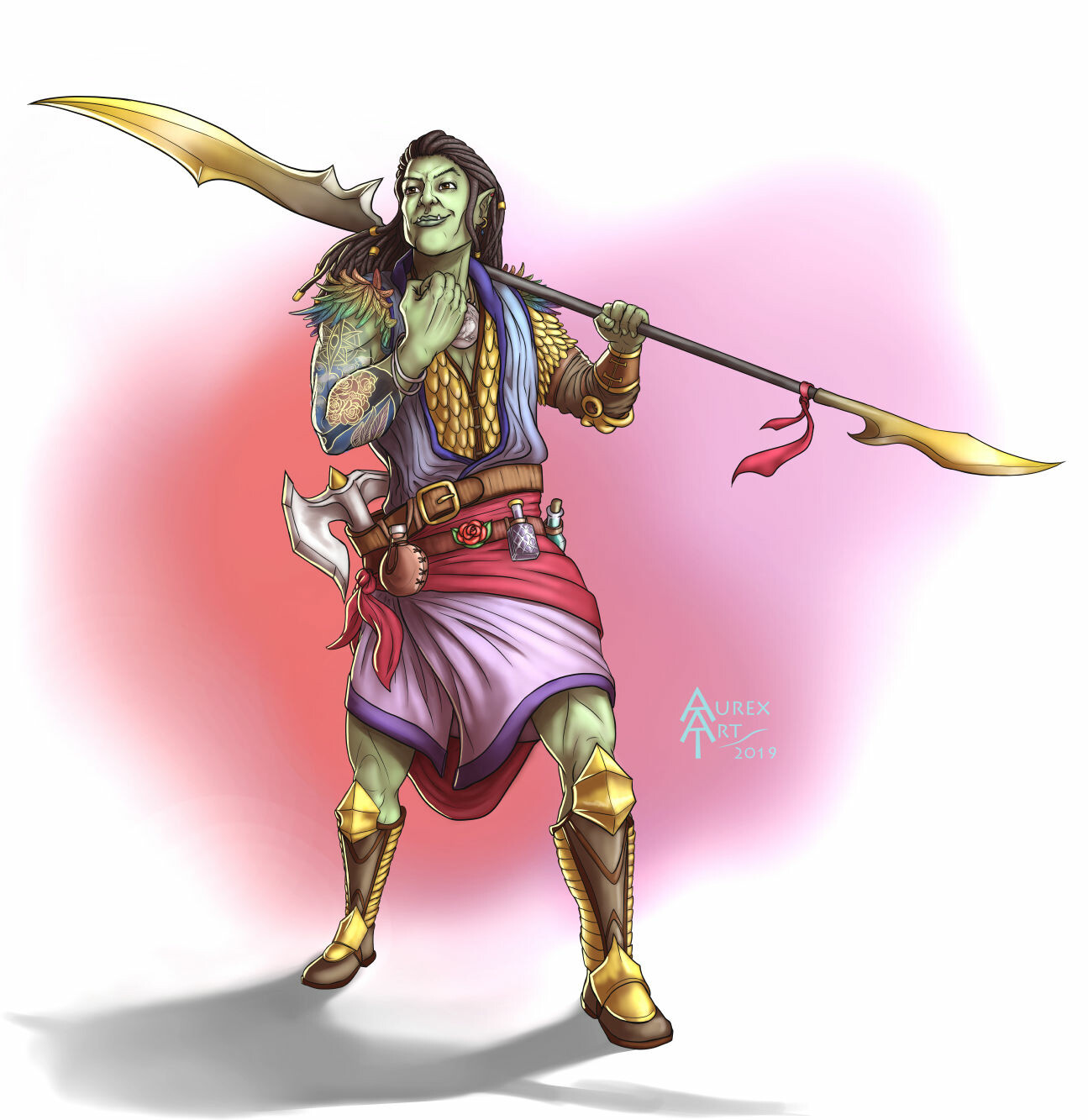 pix Orc Cleric Female aurex art half orc fighter cleric of