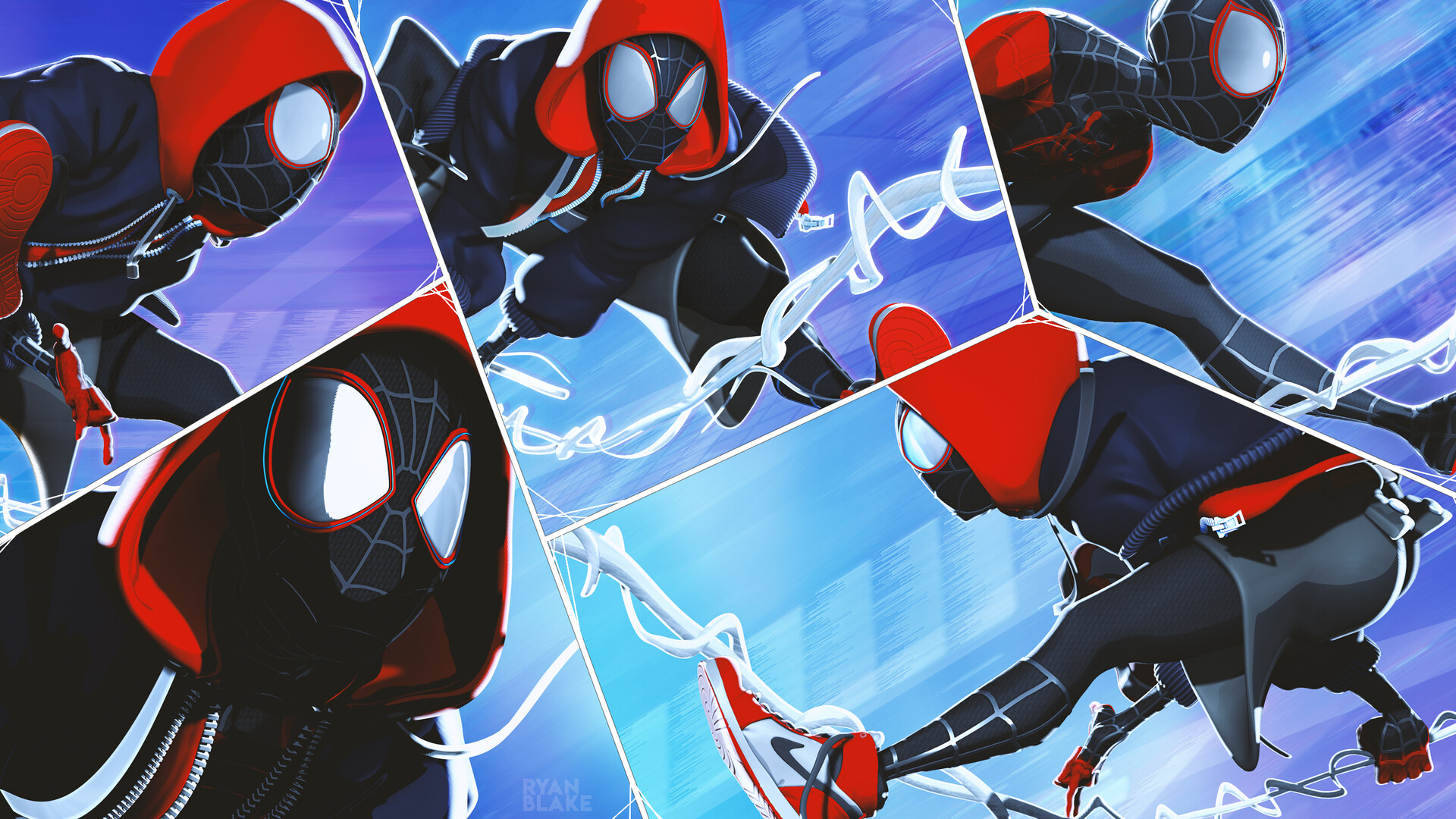 Into the Spider-verse Fan Art.