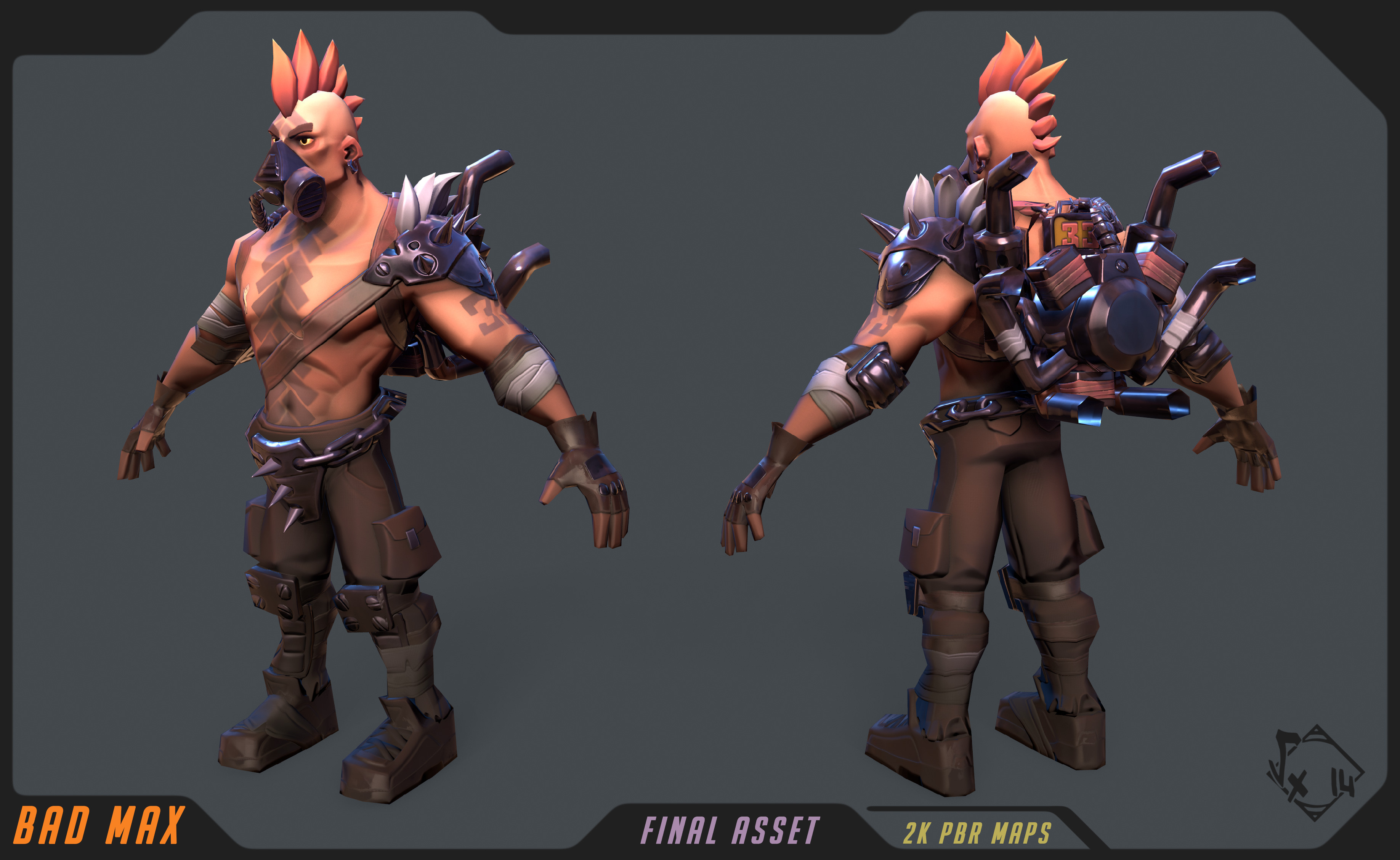 Full PBR version of the model, on which all the final textures depends