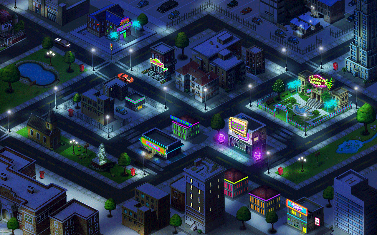 ArtStation - City in The Night - Animation