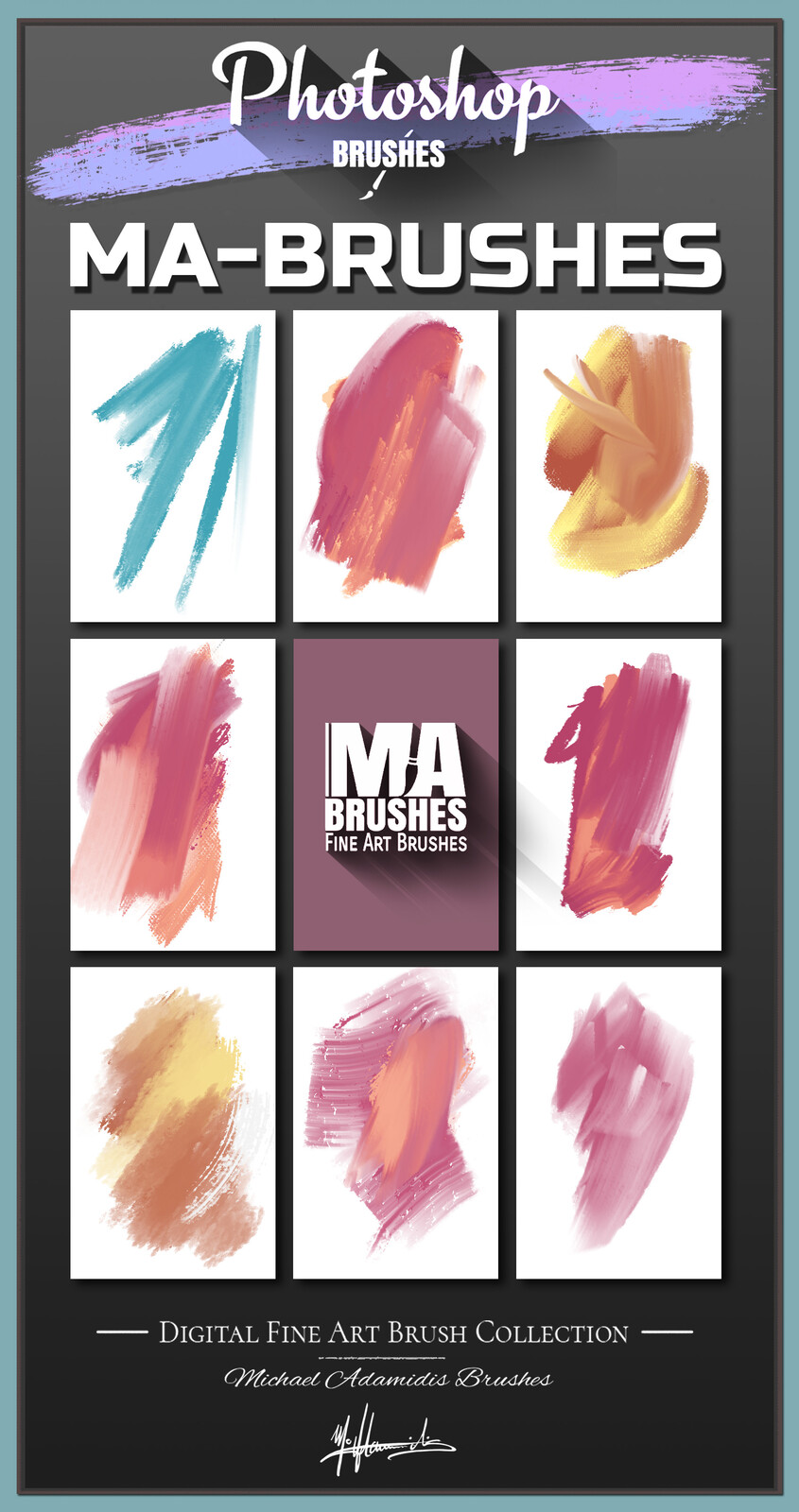 MA-BRUSHES - Photoshop Oil Brushes - Painting Texture Brush Pack