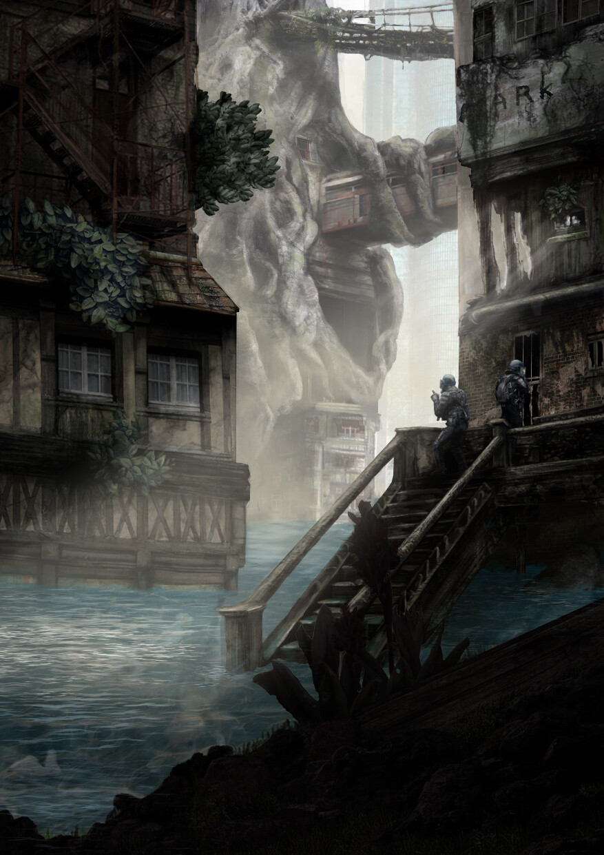 Artstation Destroyed City Second Version Laureline De Cremoux