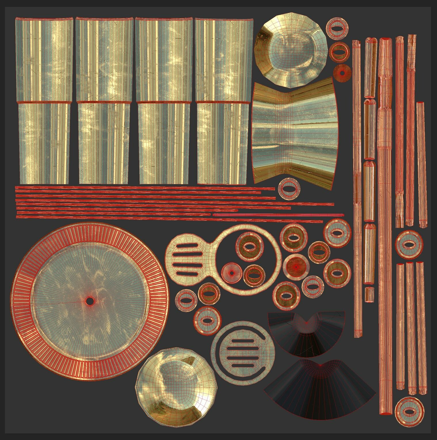 Bar caddy UV layout
