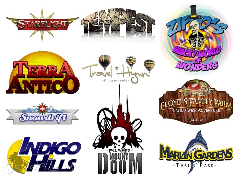 Artstation Theme Park Logo Designs David W