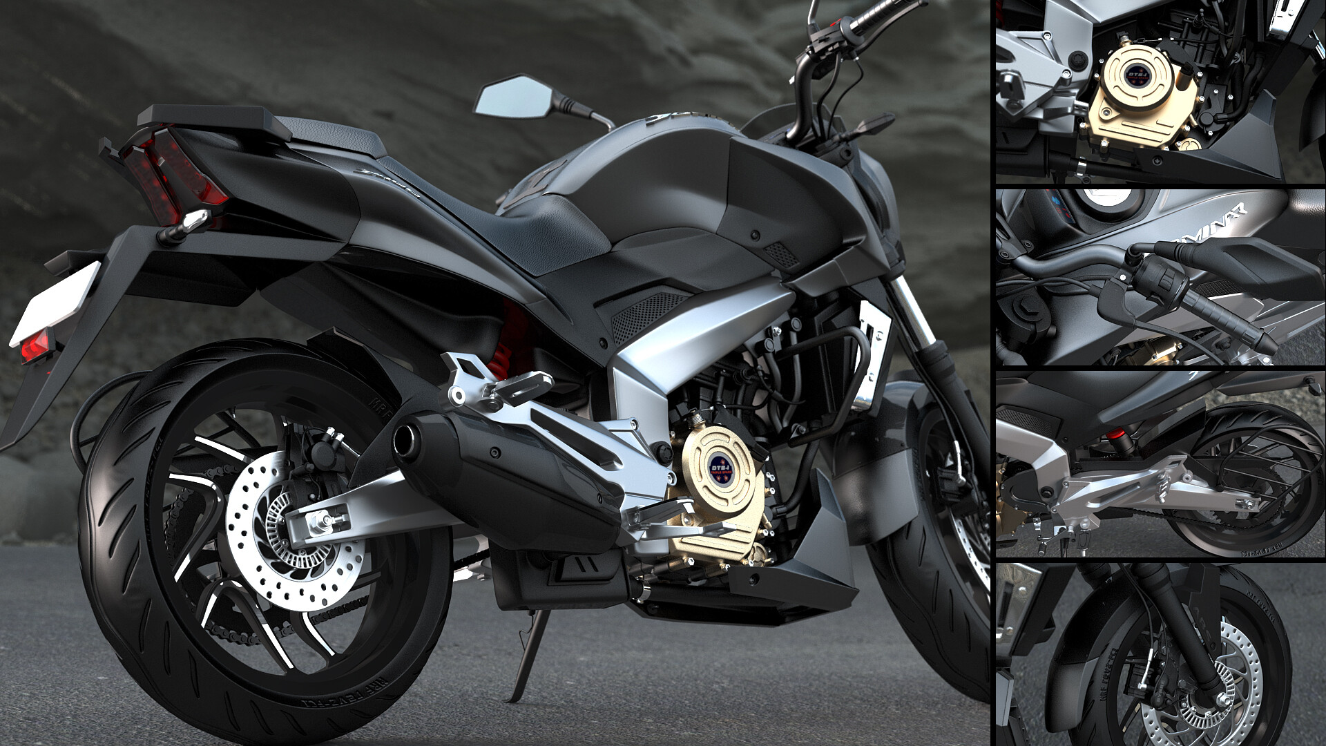 Arsi Siddiquee - Bajaj Dominar 400 3d product packshot