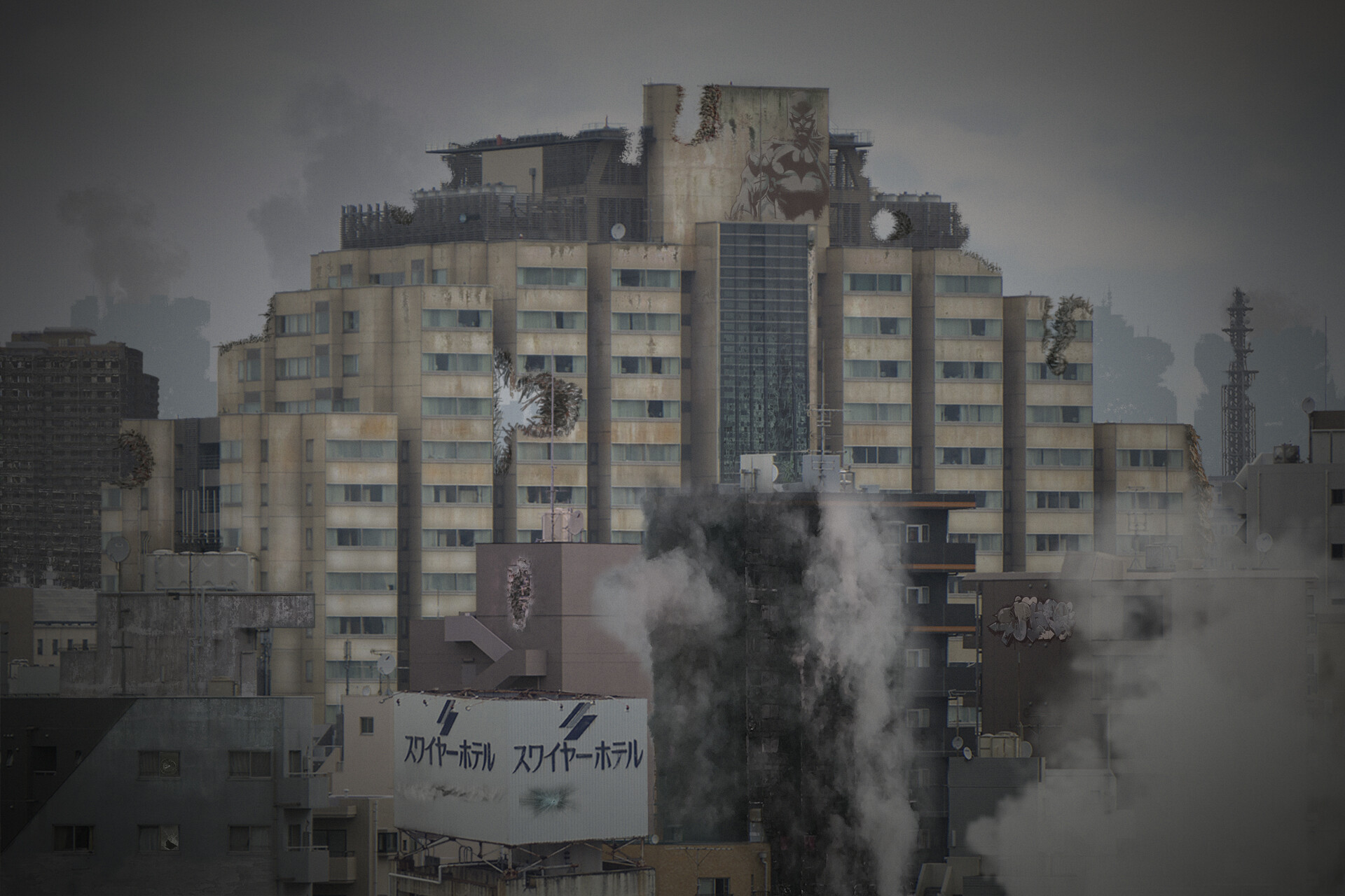 Artstation Matte Painting Destroyed City Alan Bauge