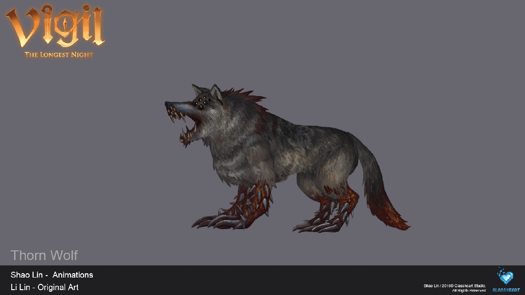 artstation thorn wolf animation of