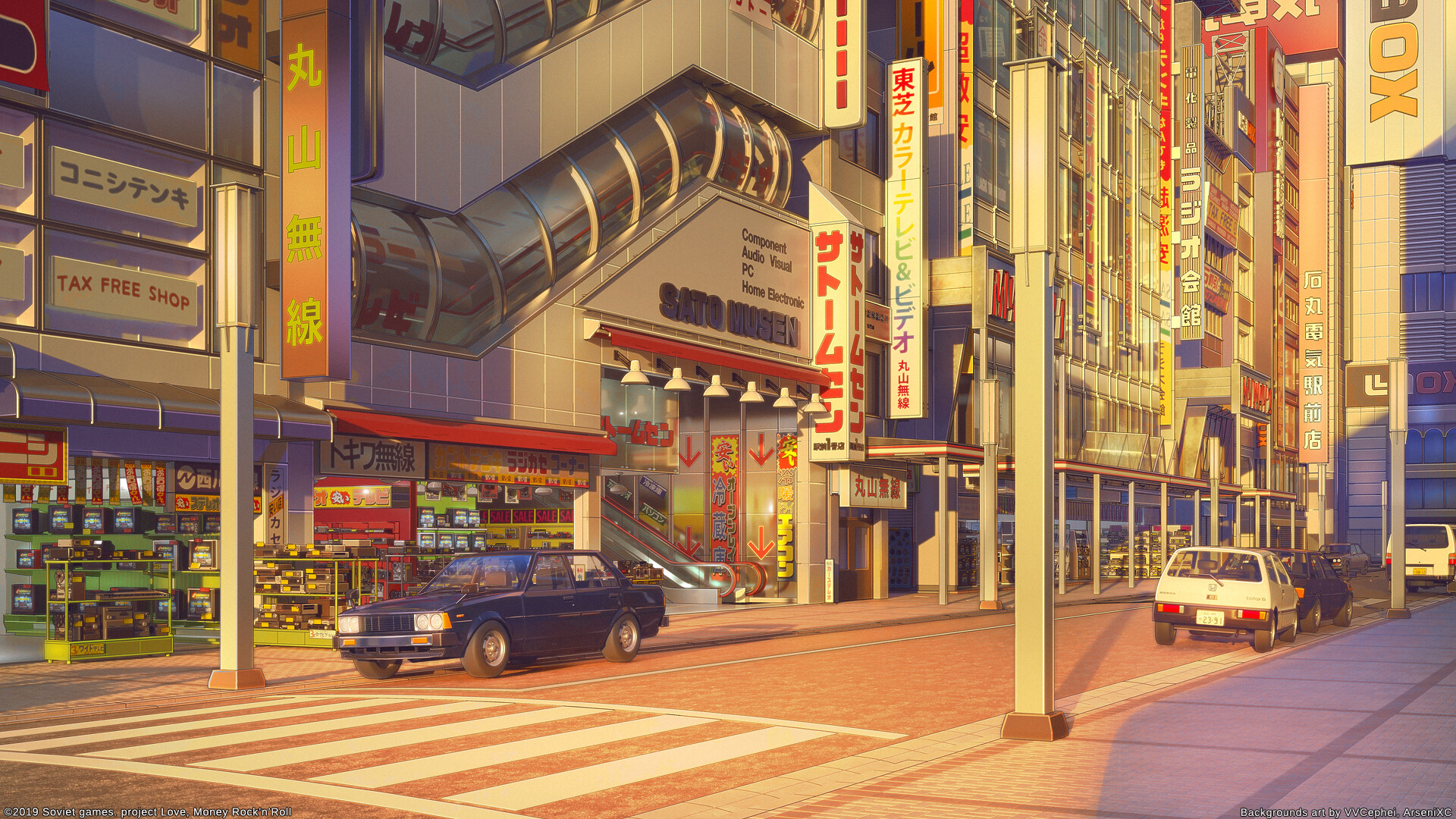 Artstation Akihabara South Exit In Game Variants Arseniy Chebynkin