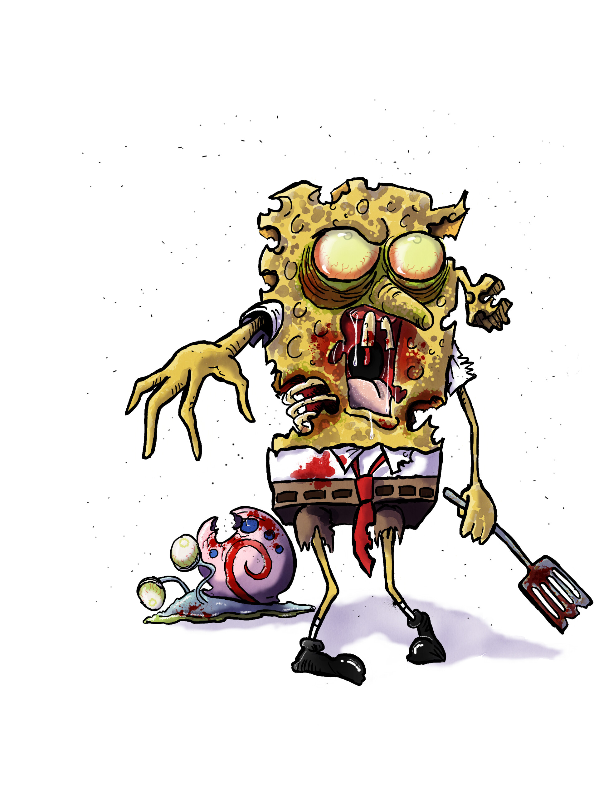 90 Gambar Spongebob Lucu Keren 3D Sedih Zombie Cara
