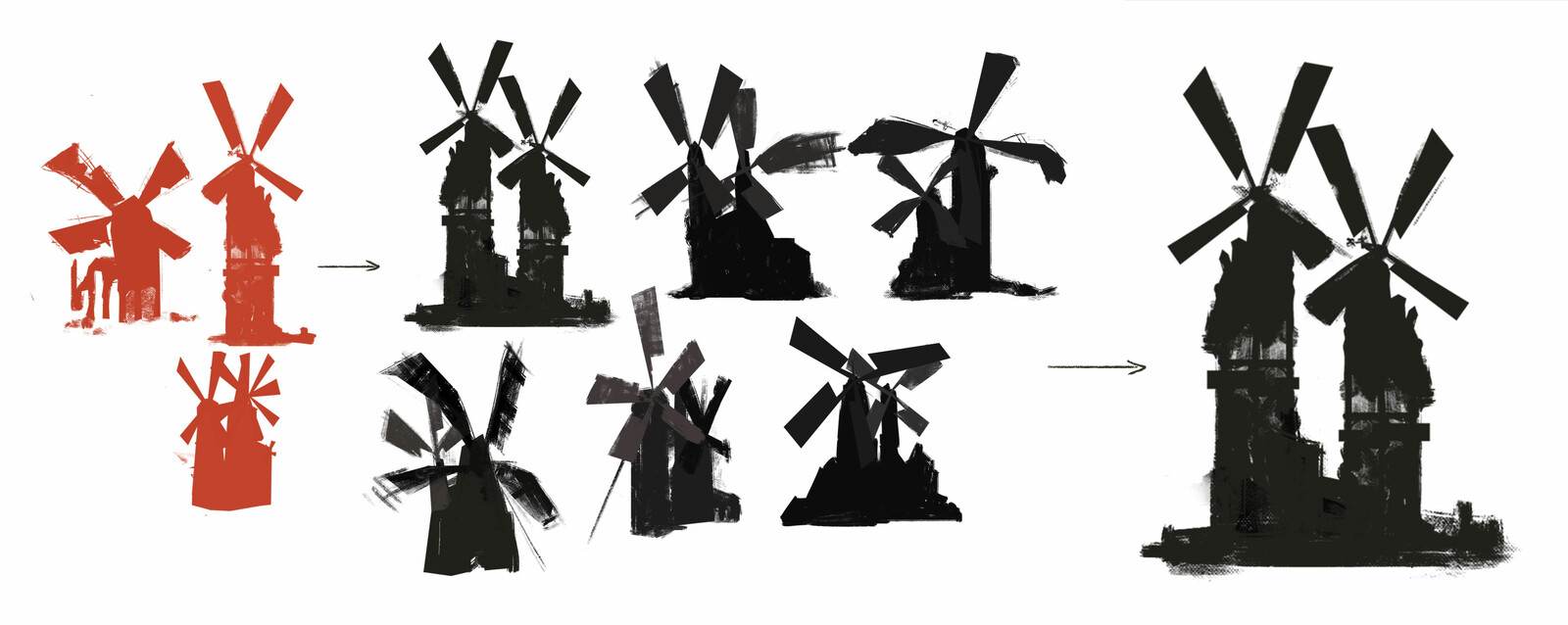 chose 3 of al the silhouettes and designed a final one.