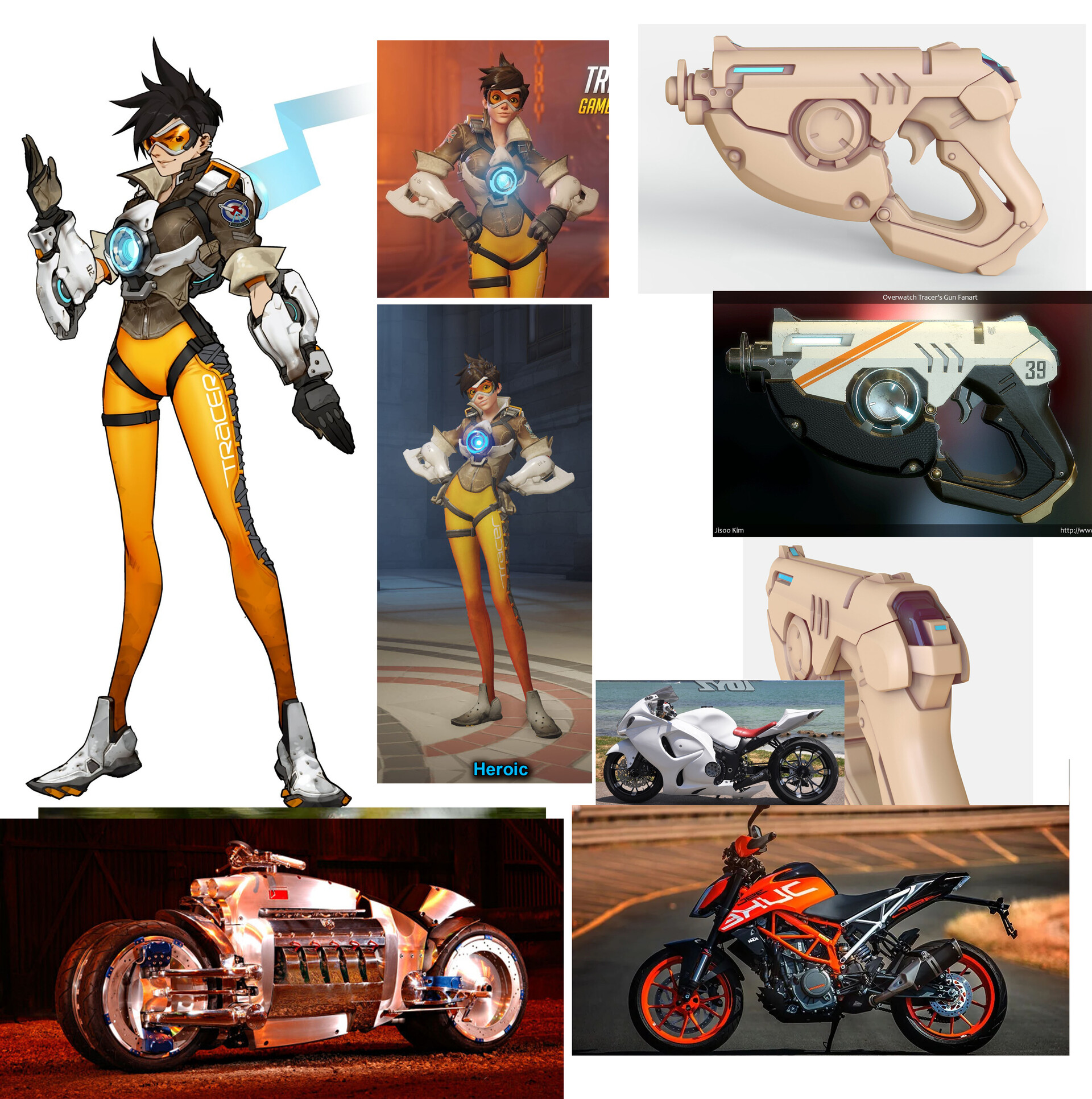 DALEX - Overwatch Team Racing: Tracer Motorcycle Concept [fan art]