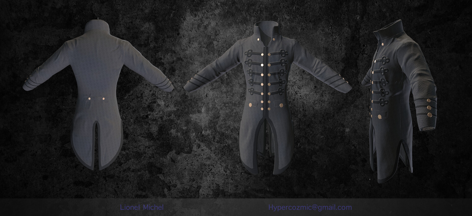 Lionel Michel Military Tailcoat Clothing concept study