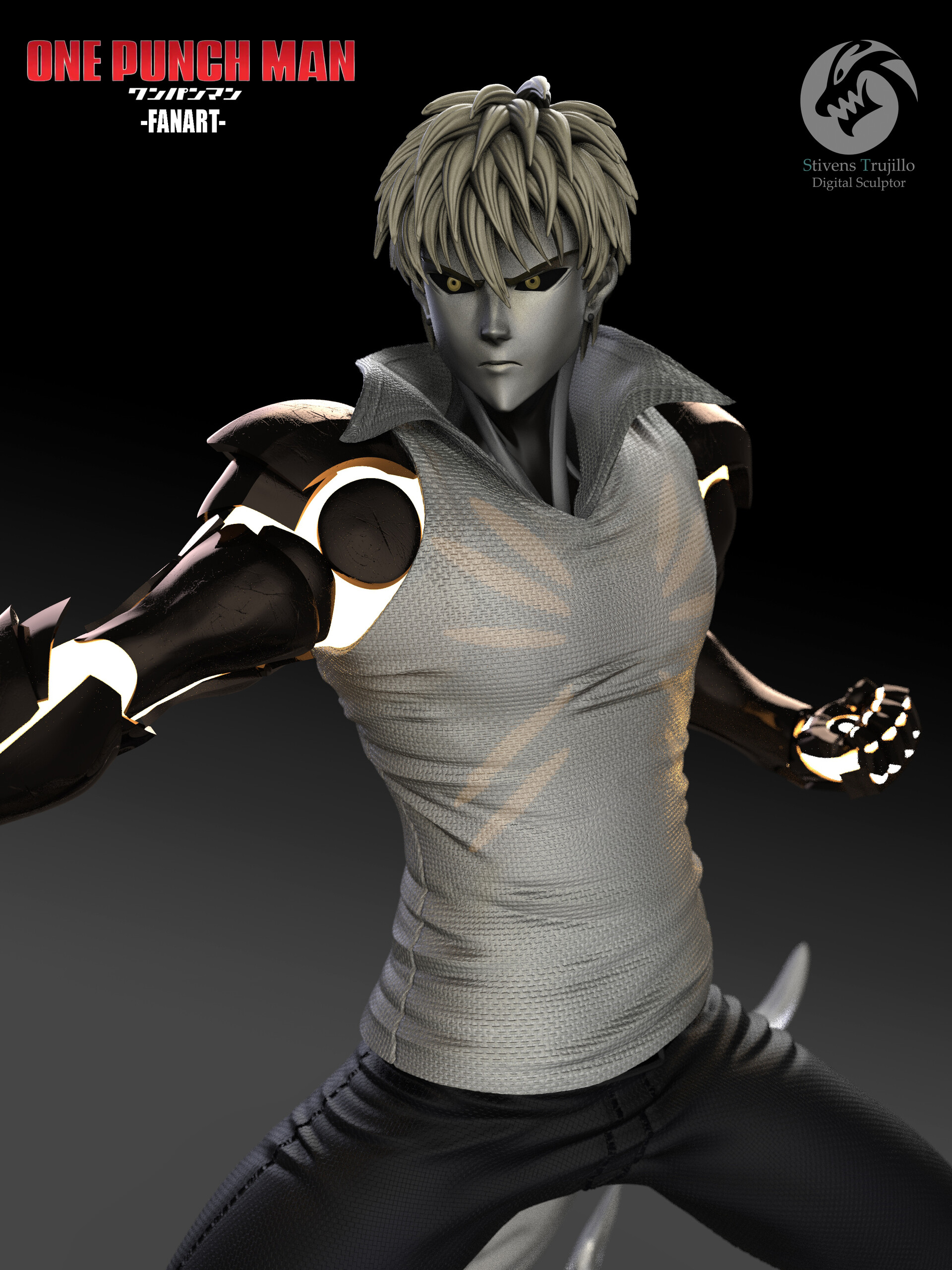 ArtStation - AzureSea Studio One Punch Man Genos