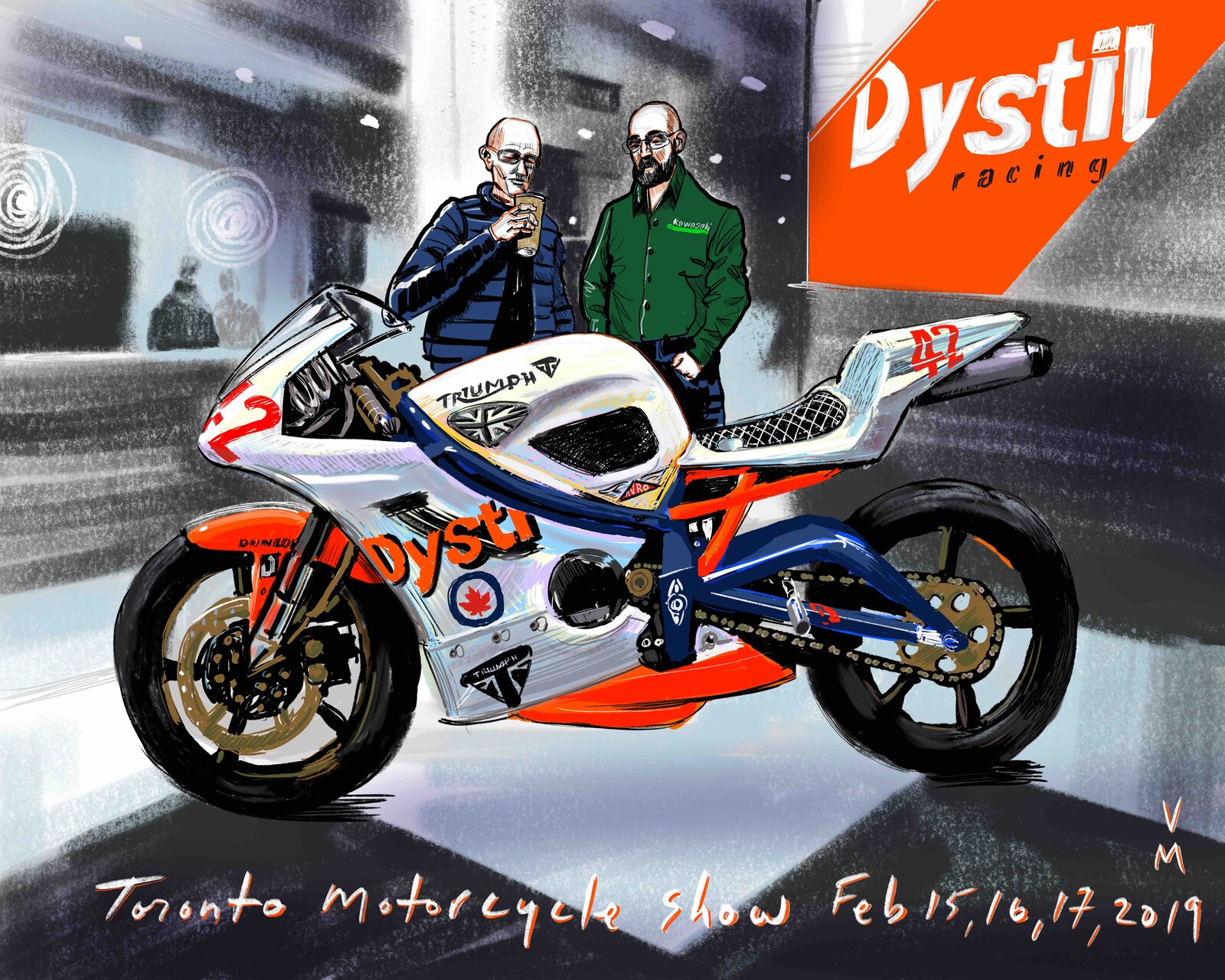 Dystil Racing at the Toronto Motorcycle Show