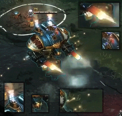 It took a very talented team to get this Imperial Knight to the level of quality you see today. One of the areas I worked on were Solaria's OverHeat visuals. Flames, alarms, glows start appearing as Overheating occurs. 