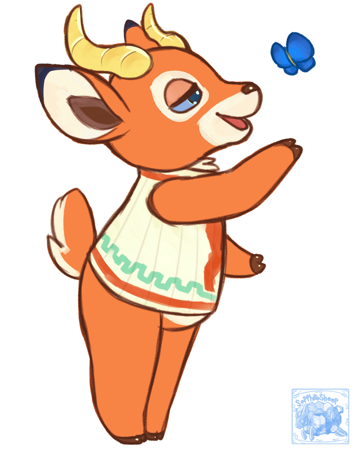 Sapphire Sheep Beau Commission