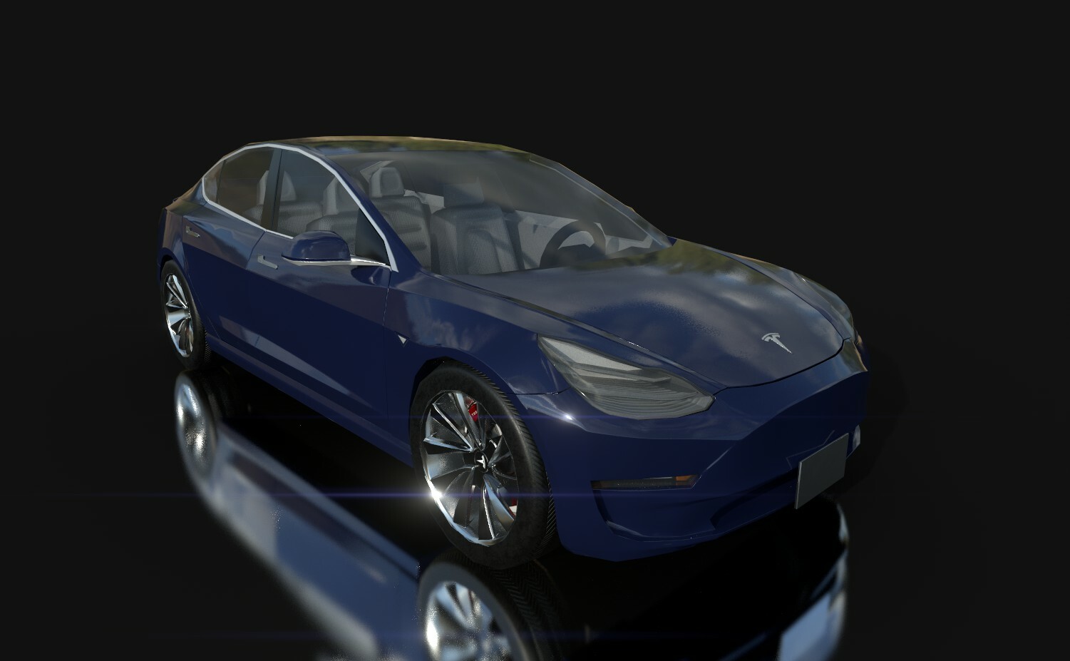 Artstation Tesla Model 3 Free Model Mario Gs