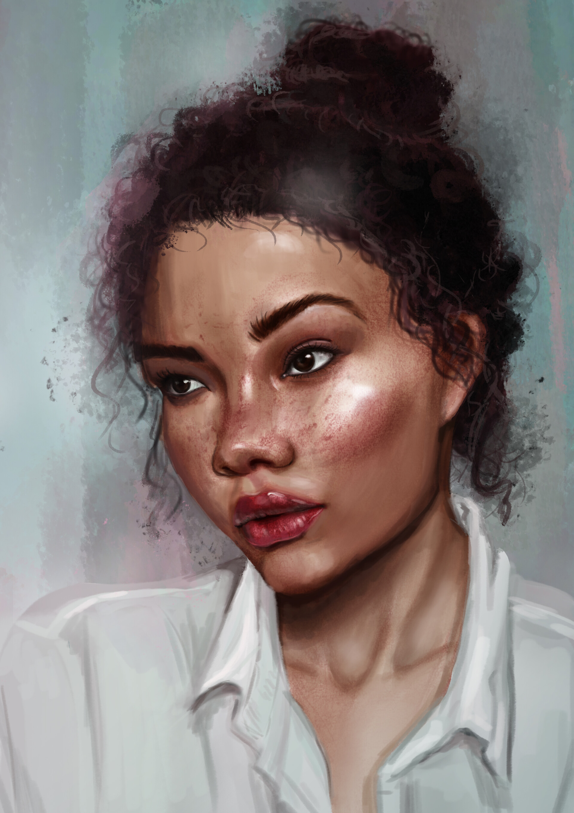 Feby Carissa Digital Painting Portrait