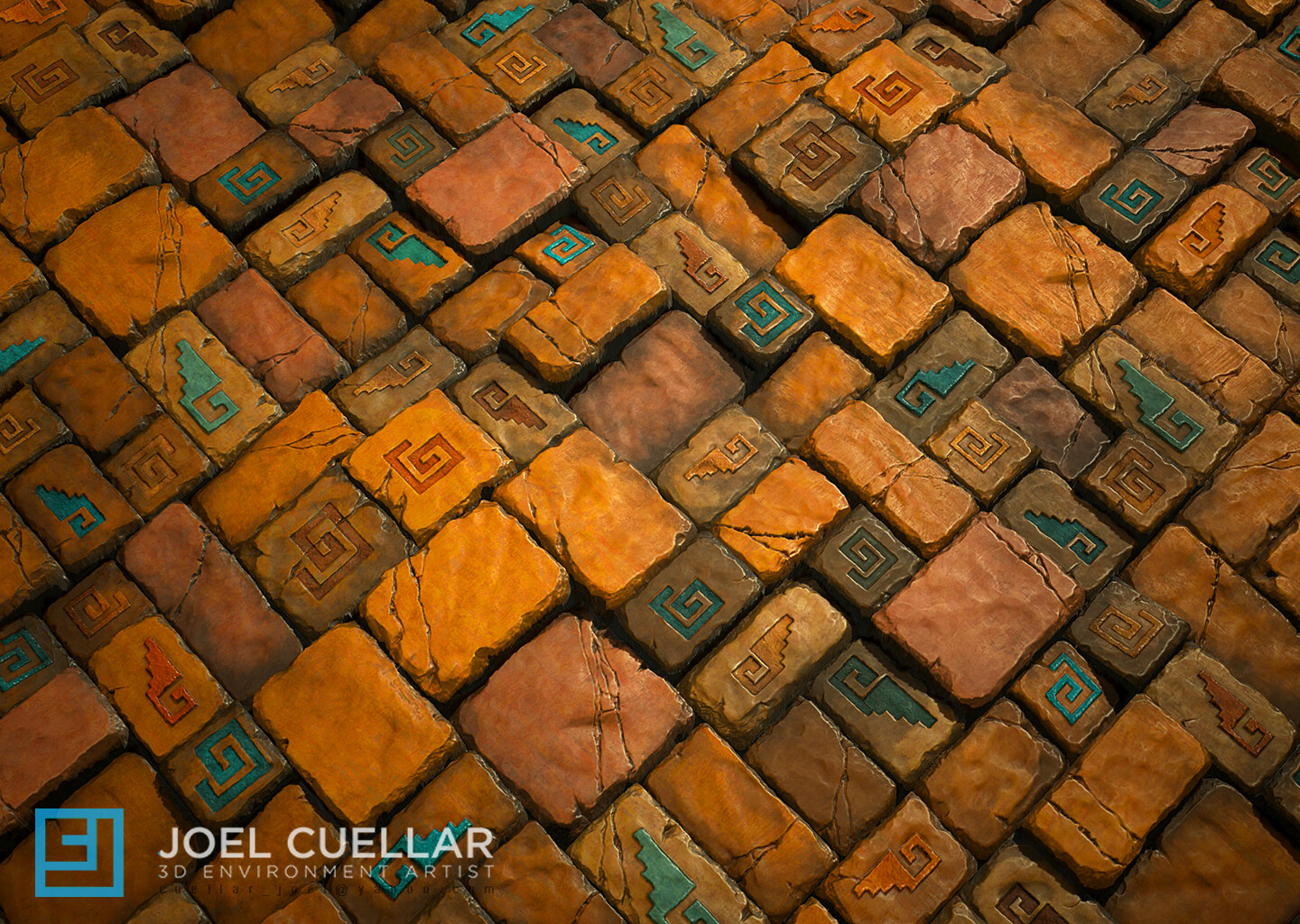 Joel Cuellar Aztec Floor Tile Textures & Material
