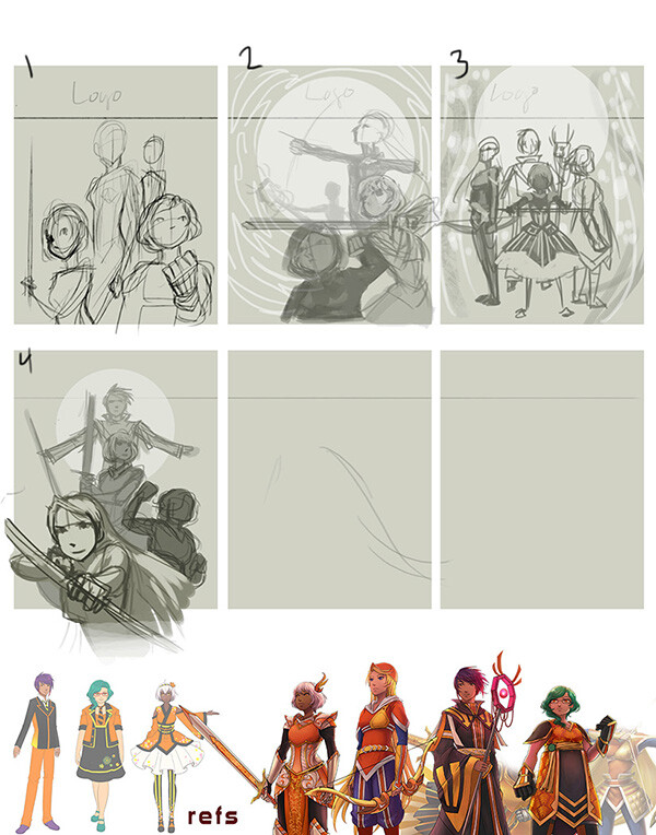 Concept sketches for the programming guide cover.