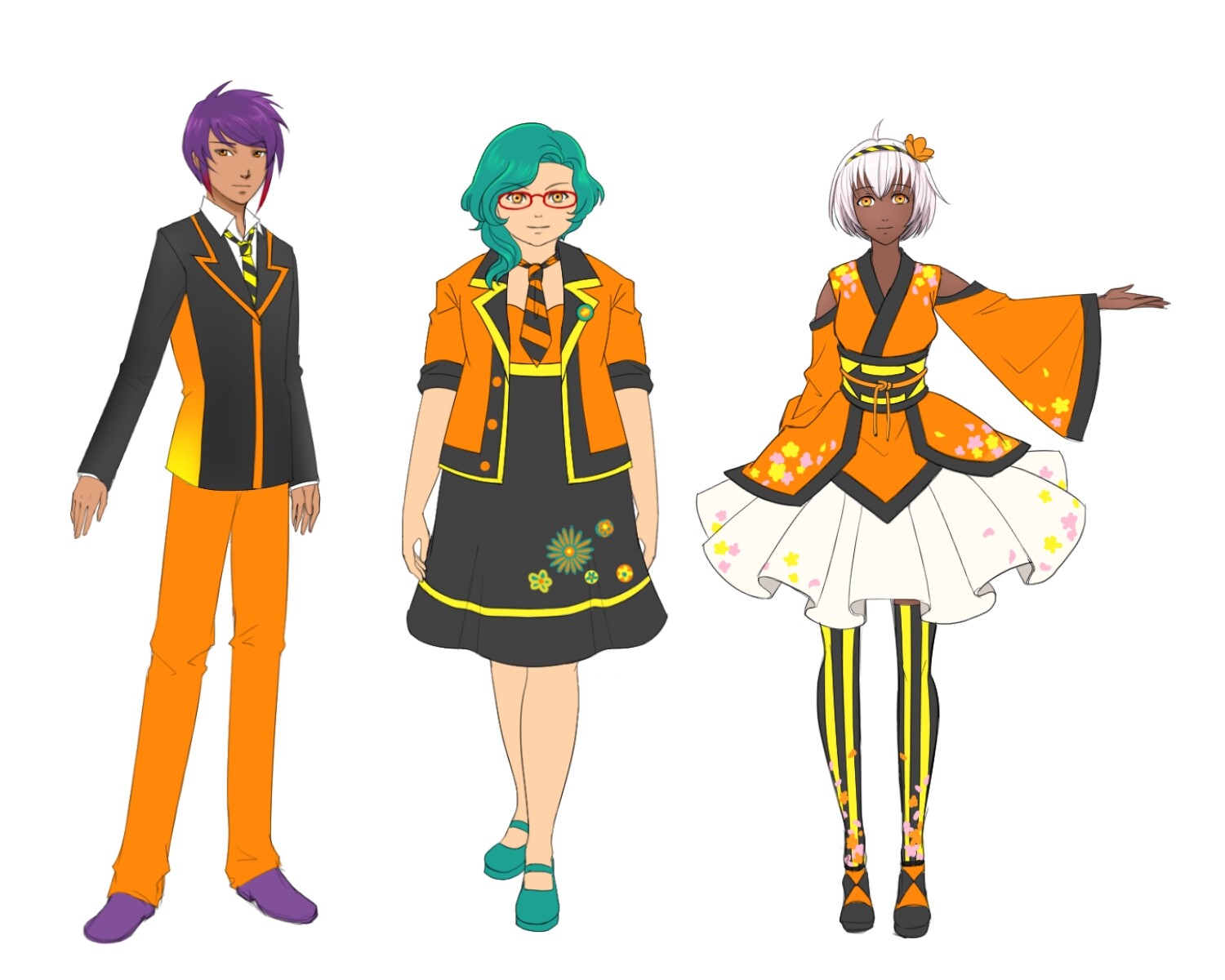 character sheets for newly created mascots added to cast
