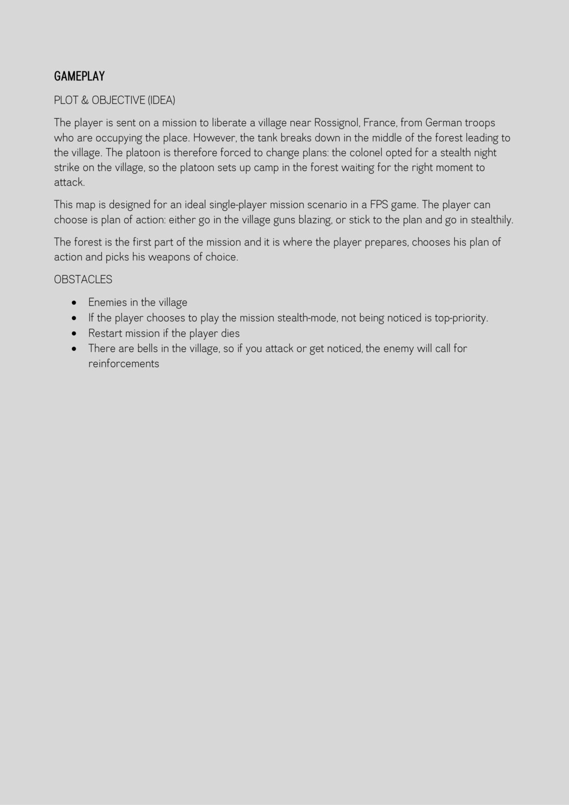 ENVIRONMENT DESIGN DOCUMENT PAGE 3