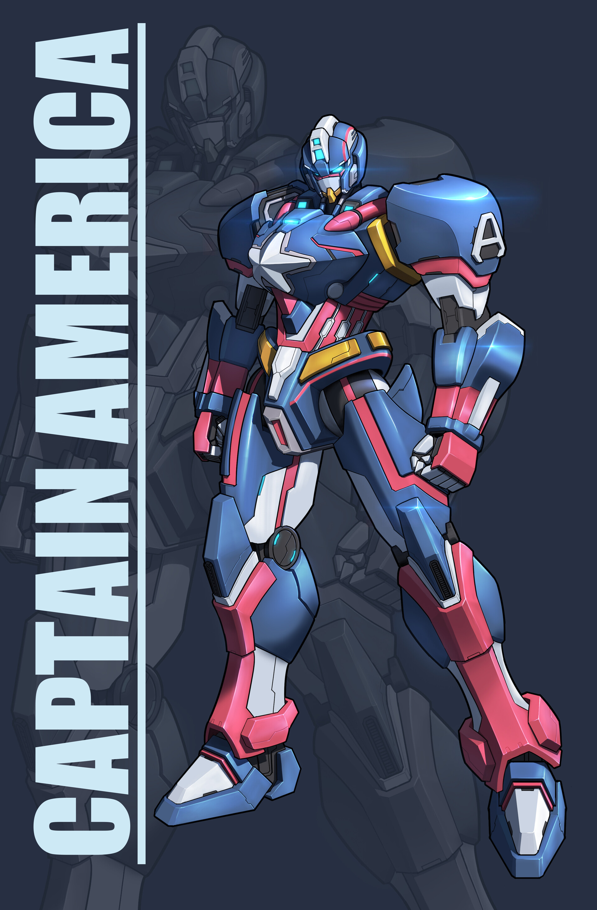 Captain america deals mech