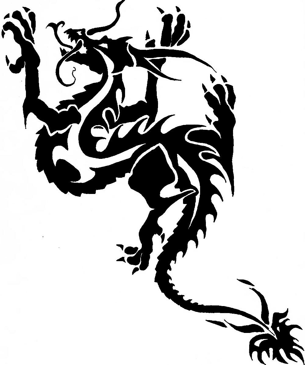 Koriel Kruer - Black Dragon Tattoo Designs