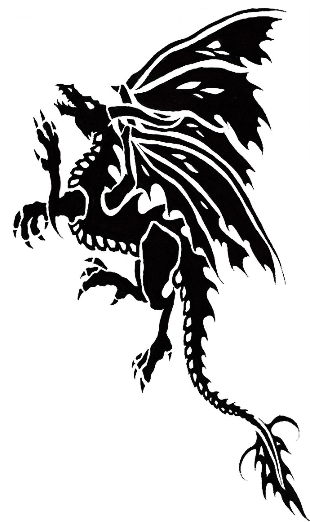 Vector illustration of dragon tattoo design Stock Vector Image  Art  Alamy