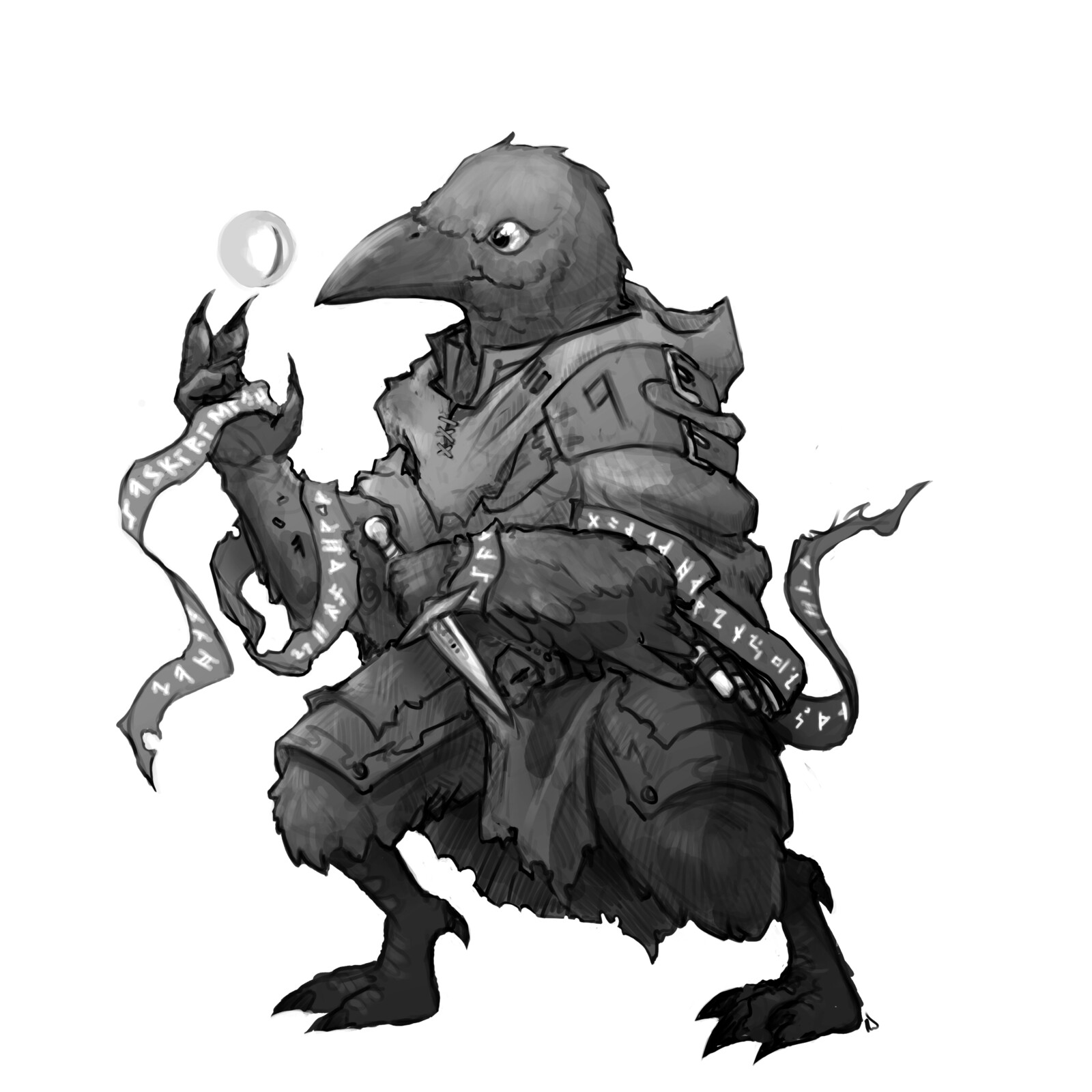 Инженер днд. Кенку Колдун ДНД. Kenku Warlock. Кенку ДНД арт. Культист дракона ДНД.