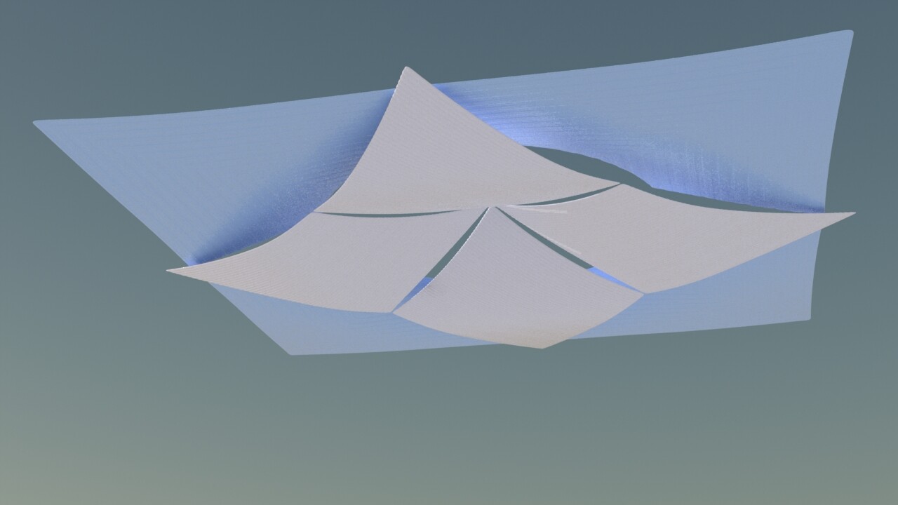 Old work - fabric awning modeling and material dev