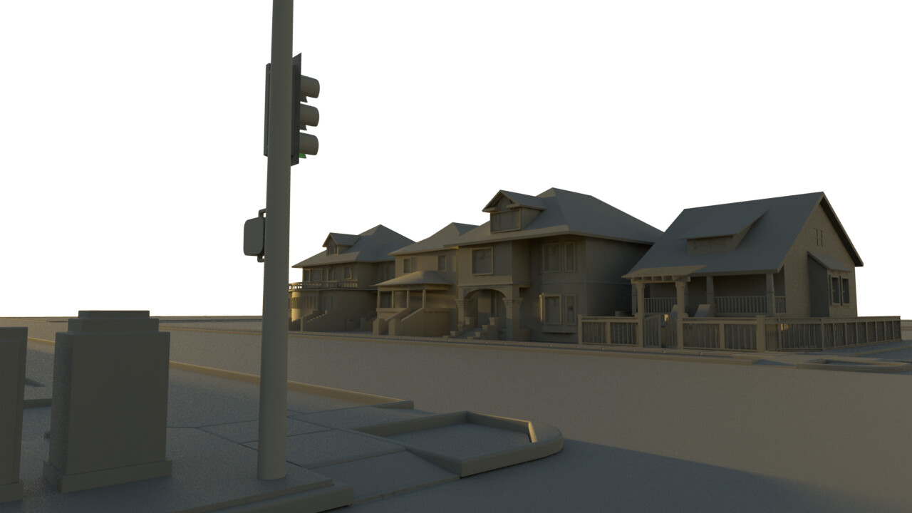 Old work - context massing and streetplate and curb