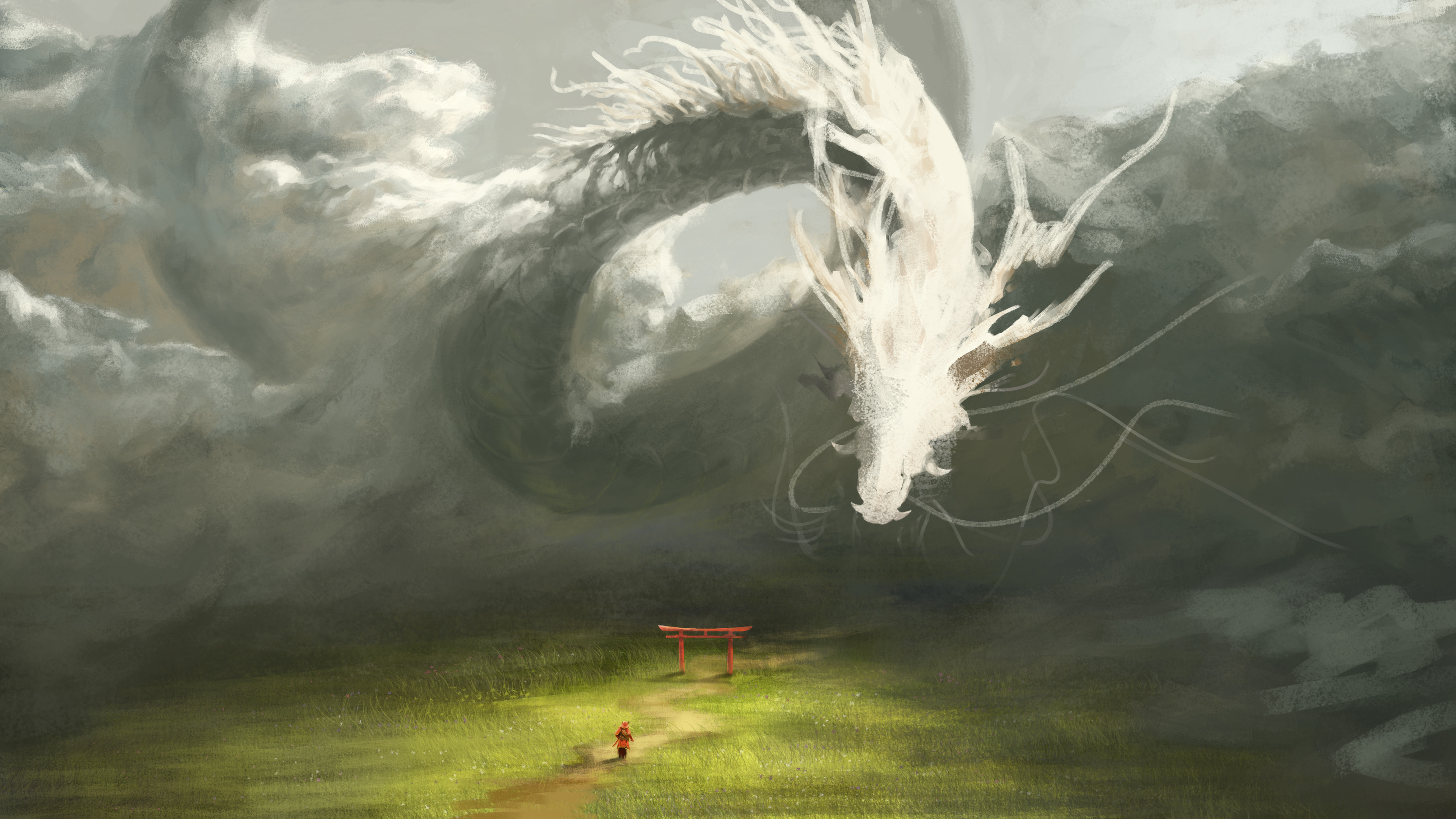 This was originally how the piece was going to look, but I wasn't the biggest fan of how the ground was working with the rest of the composition! Which do you like more?