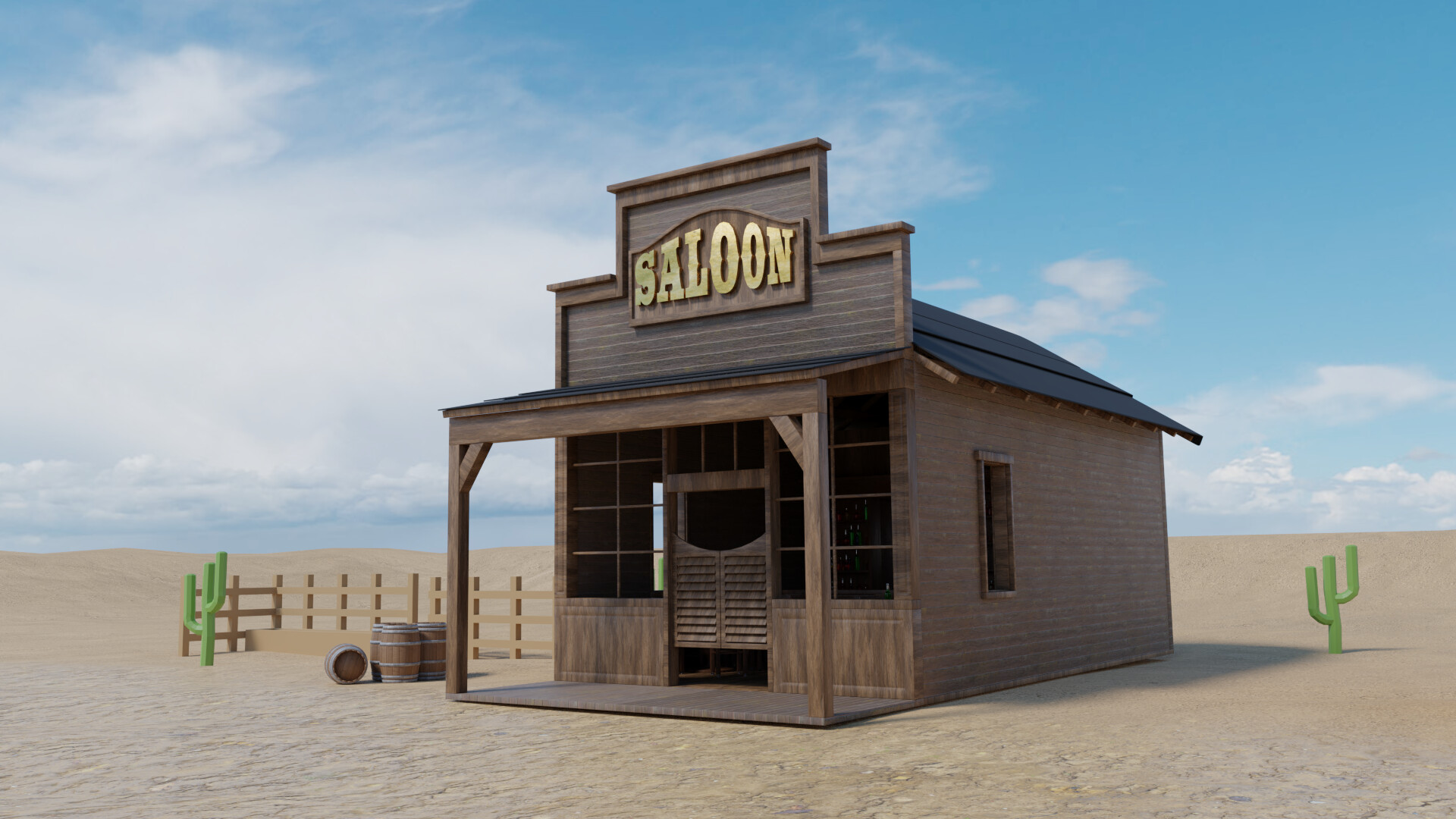 Old Western Saloon Outside Old Western Saloon Outside