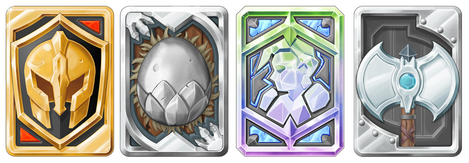 the backs to some of the cards in the game