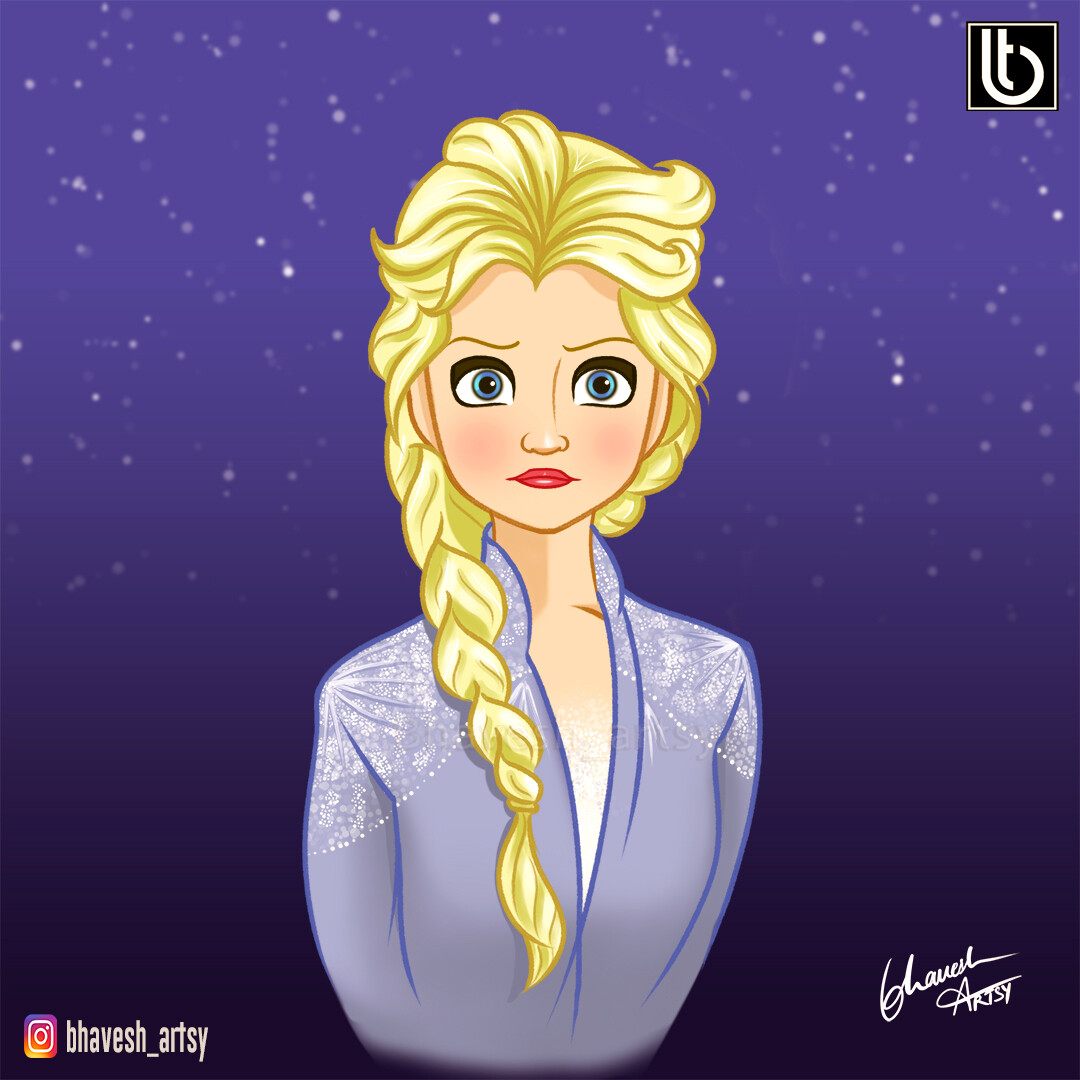 ArtStation - Elsa Fanart | Disney | Frozen 2