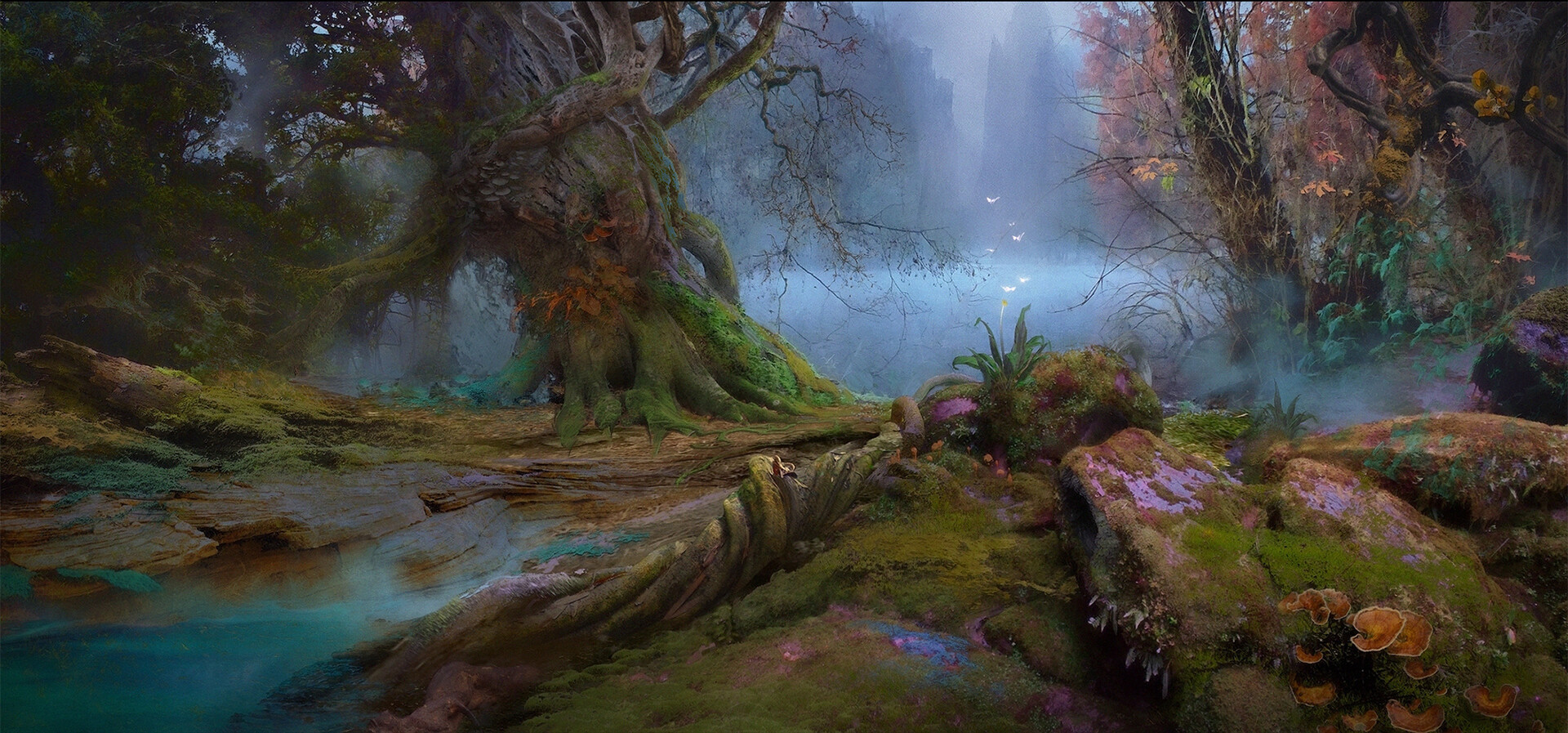 Artstation Psychedelic Forest Daniel Romanovsky