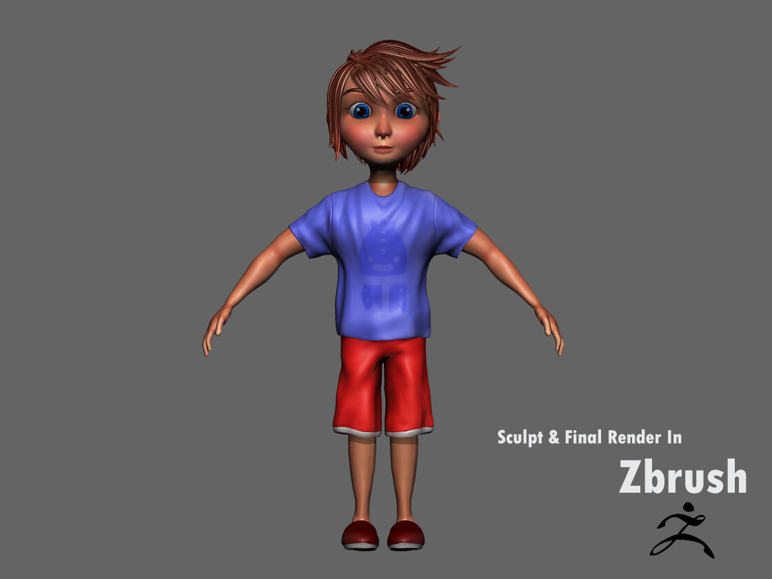 Tony Setiabudi Andy Cute Boy 3d Character Modeling Disney Style