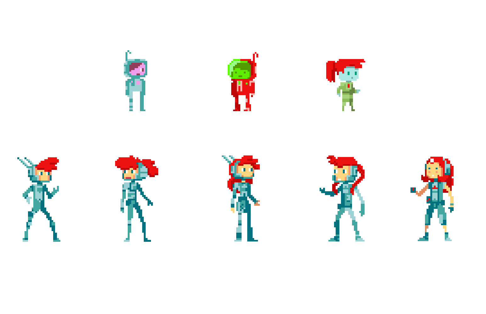 Hero Girl Design - Pixel Test