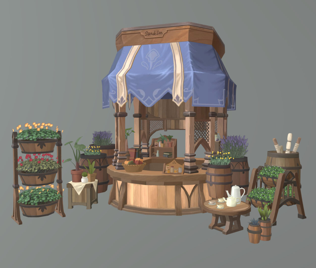 Artstation Flower Shop 3d Alex Latham