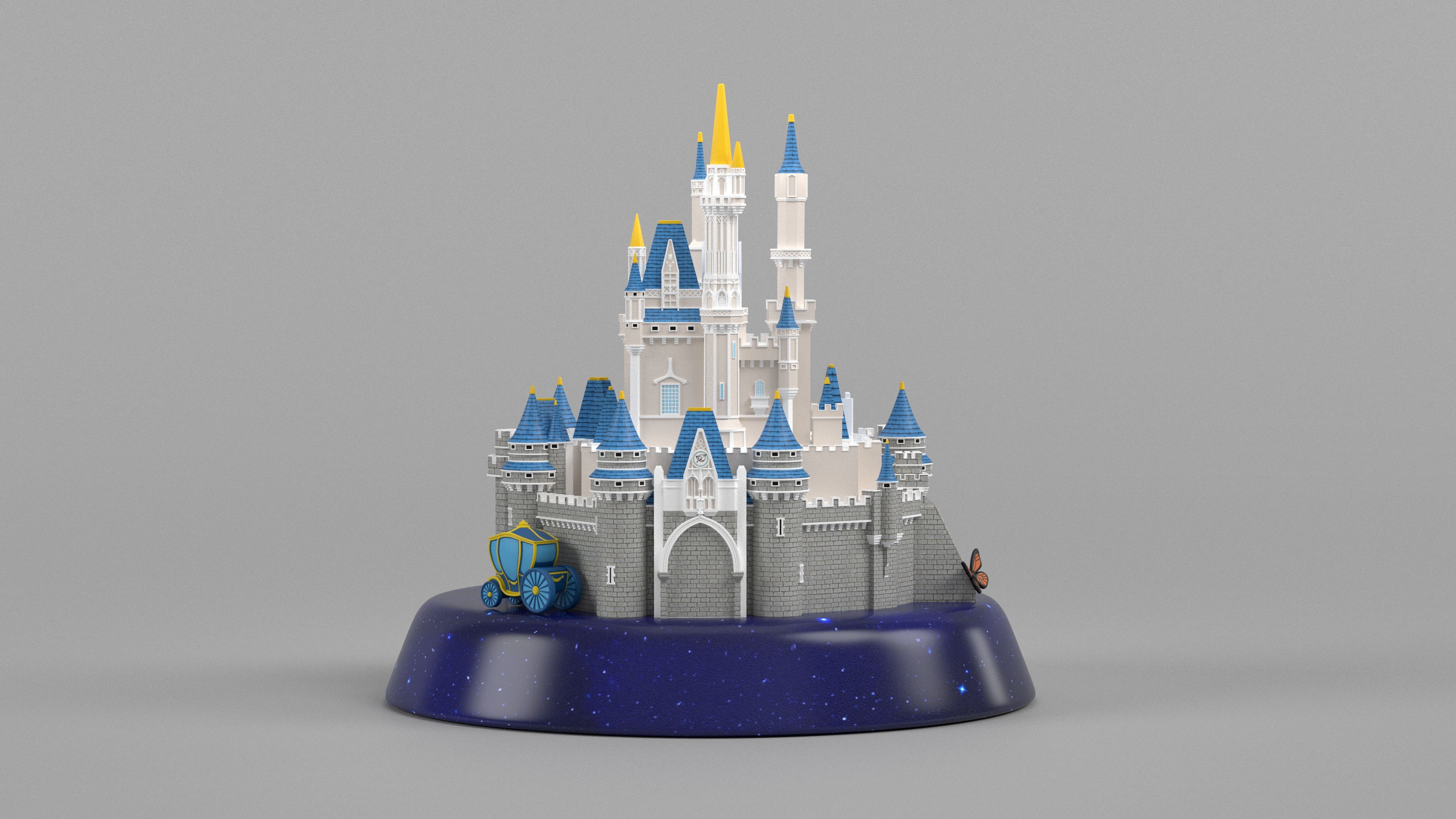 Artstation 3d Printed Urn Disney Princess Castle Ryan Cossette