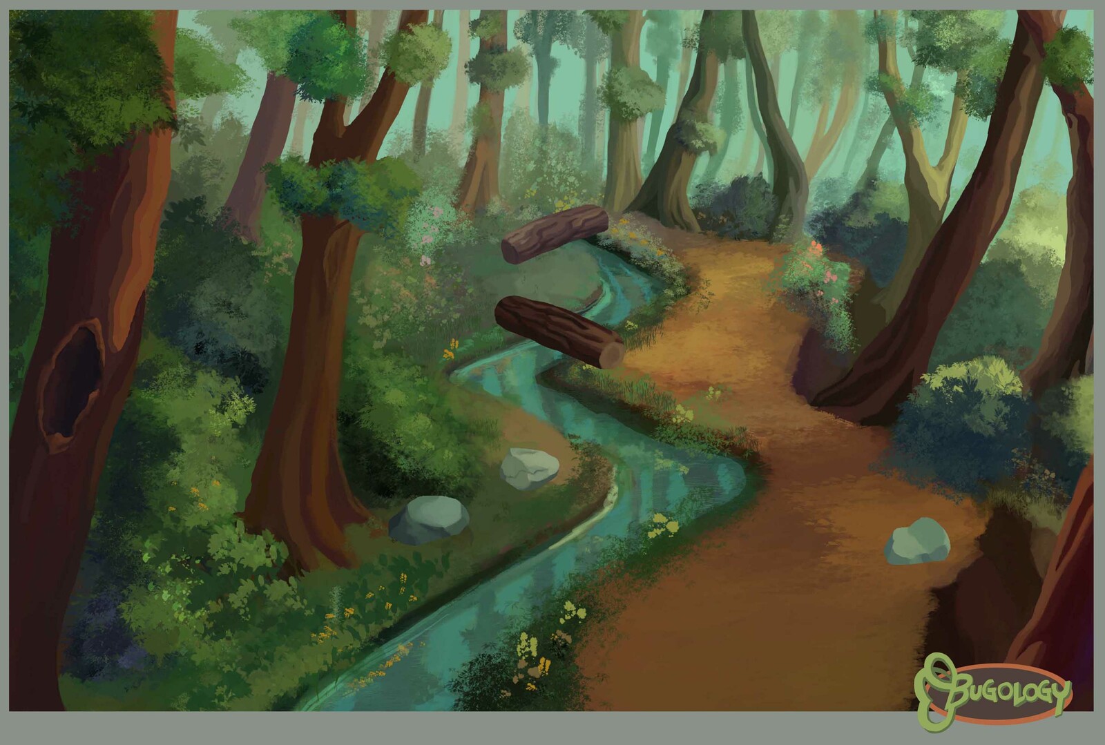 Forest map, with clickable objects