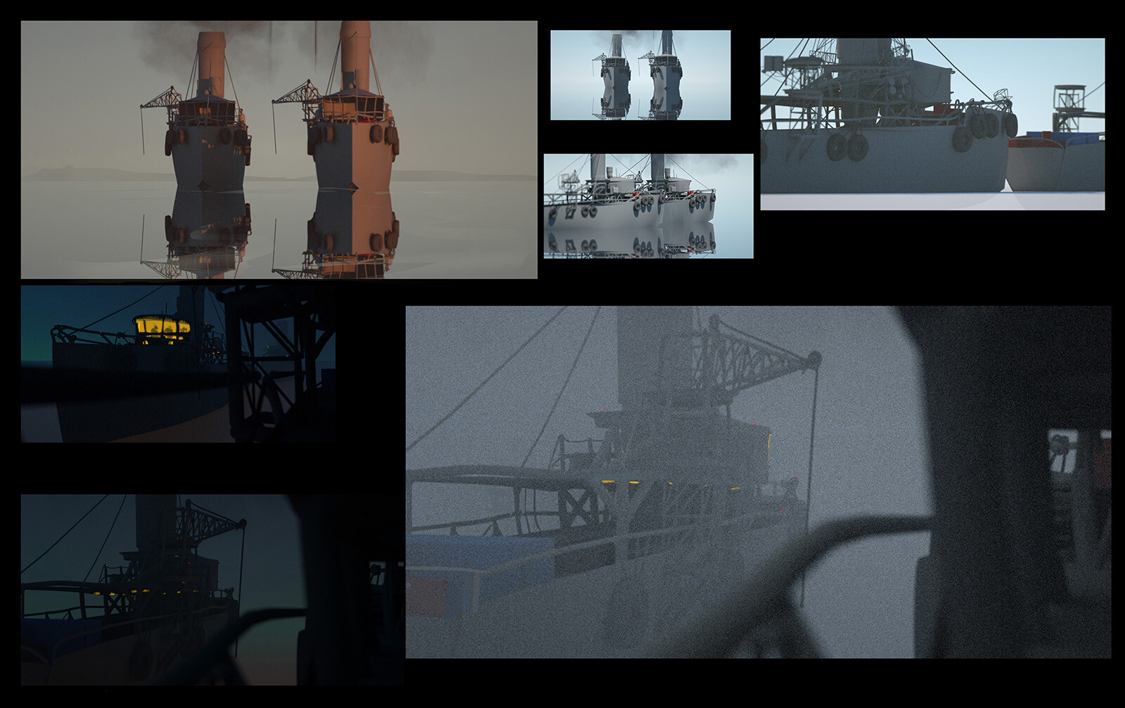Thumbnails for possibilities of opening shot sequences