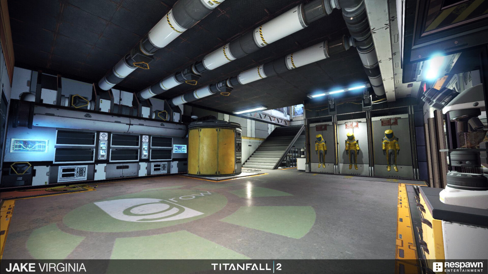 Here is an example of how the pieces and textures were used throughout Titanfall 2.