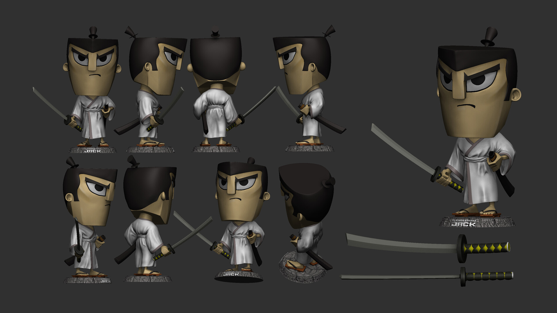 Artstation Samurai Jack Chibi Baby Toy Jose Carlos Pajaro