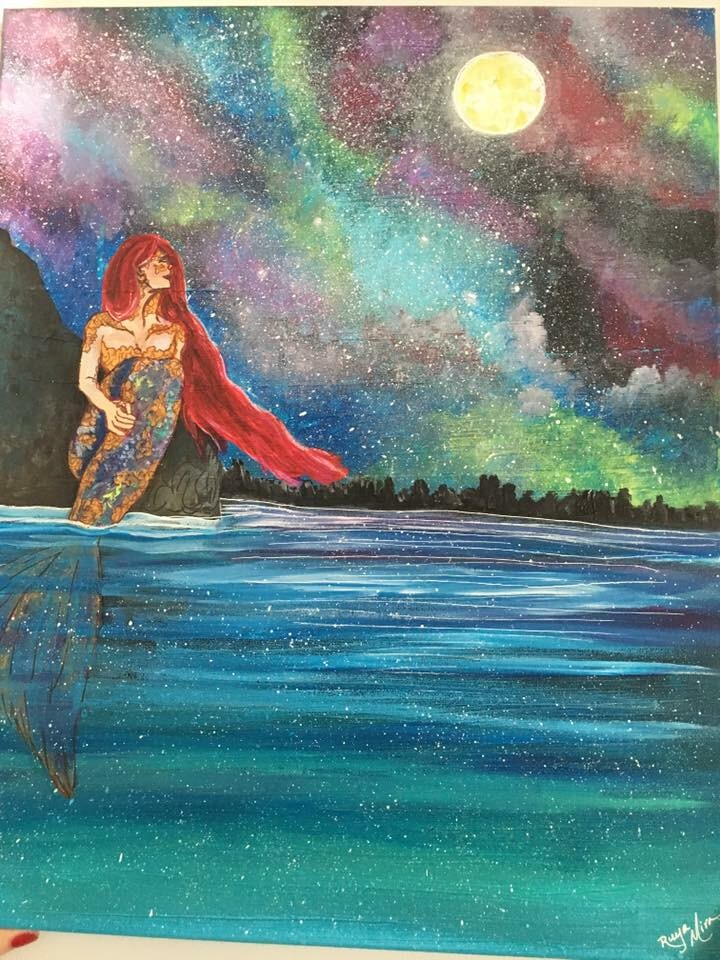 Mermaid Painting - Acrylics